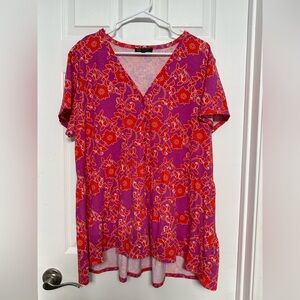 DG2 Floral V-Neck Women Tunic